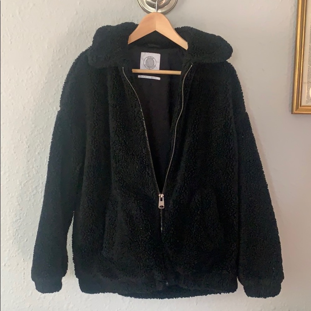 Black urban outfitters puff jacket